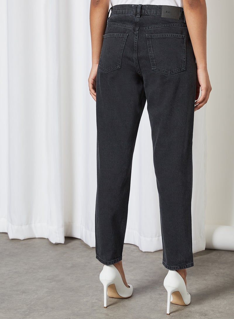 VERO MODA - High Waist Loose Jeans Black - Image 1
