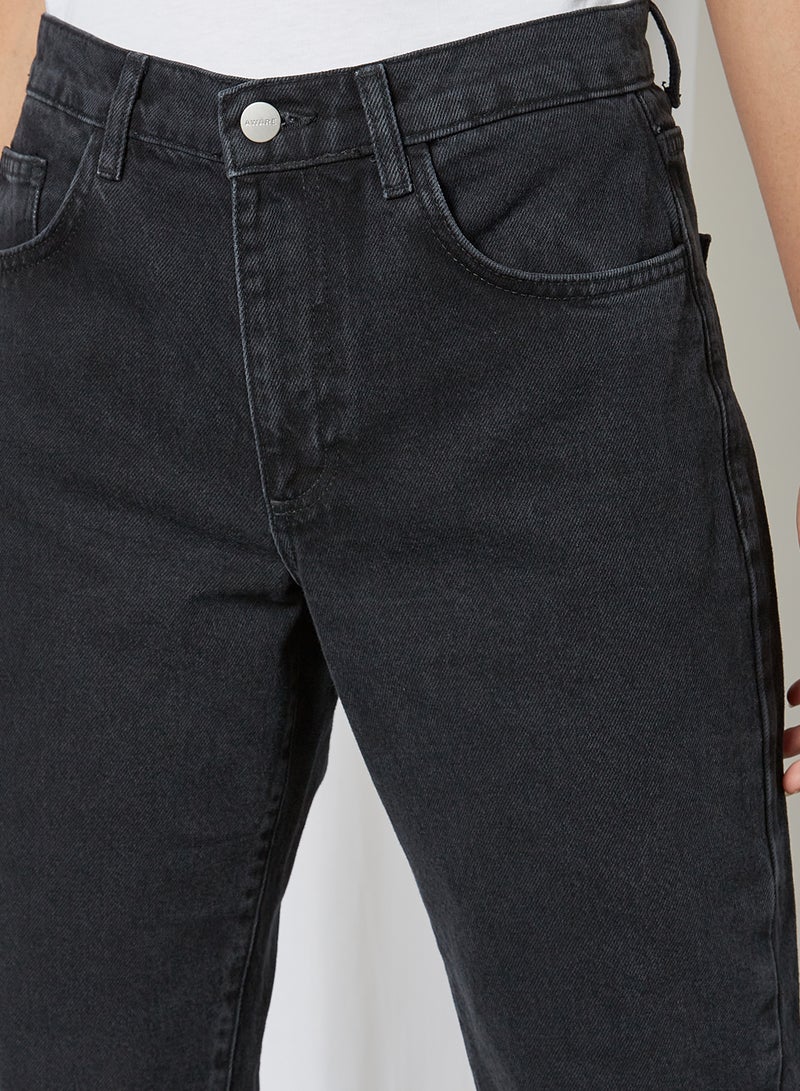 VERO MODA - High Waist Loose Jeans Black - Image 1