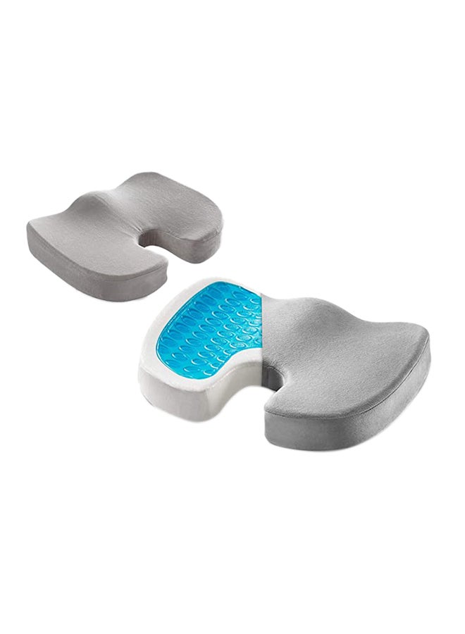Gel Enhanced Seat Cushion Grey 17.6x13.8x2.8inch  - Image 1