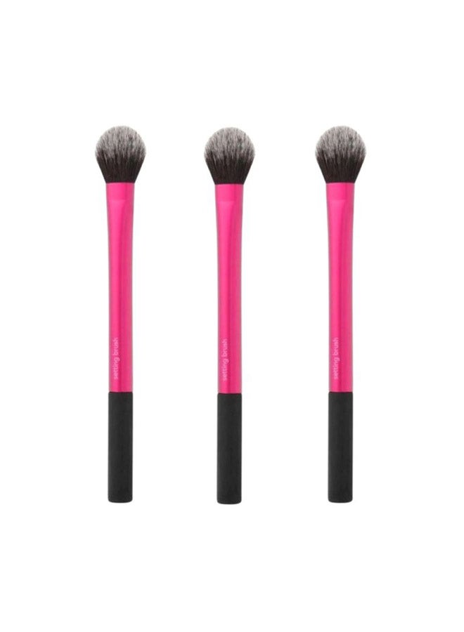 ريل تكنيكس فرشاة إعداد مستحضرات التجميل، 3 قطع وردي/ أسود/ رمادي - Image 1