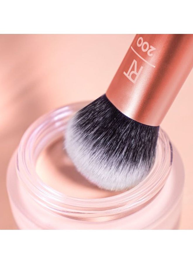 REAL TECHNIQUES Mini Expert Face Brush Peach/Black/Grey - Image 4
