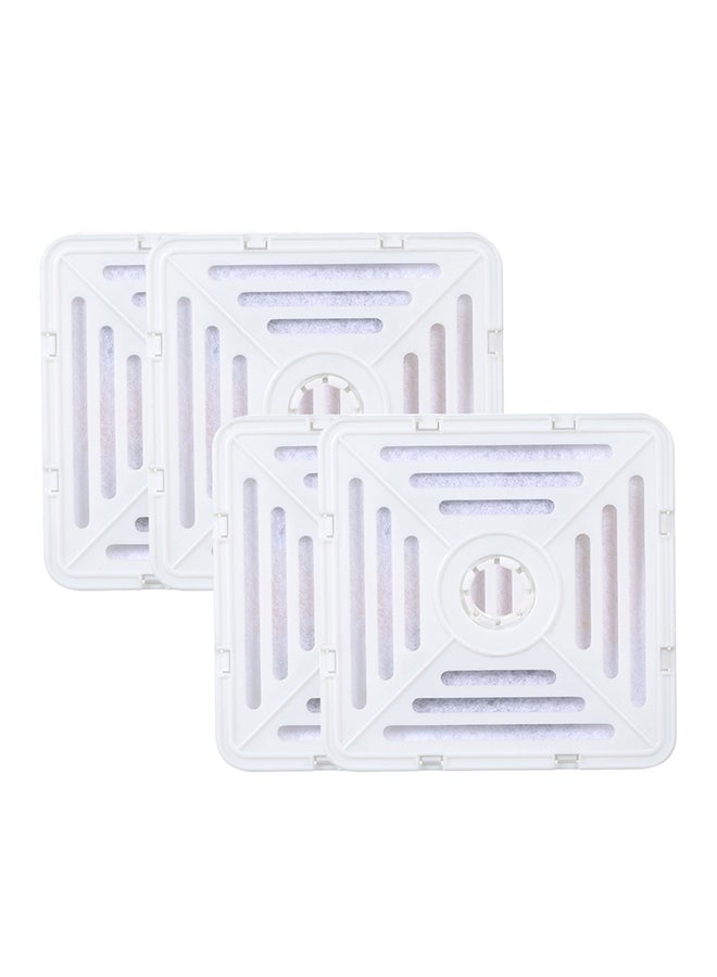 Generic 4-Piece Automatic Pet Water Fountain White 9x6x9cm  - Image 1