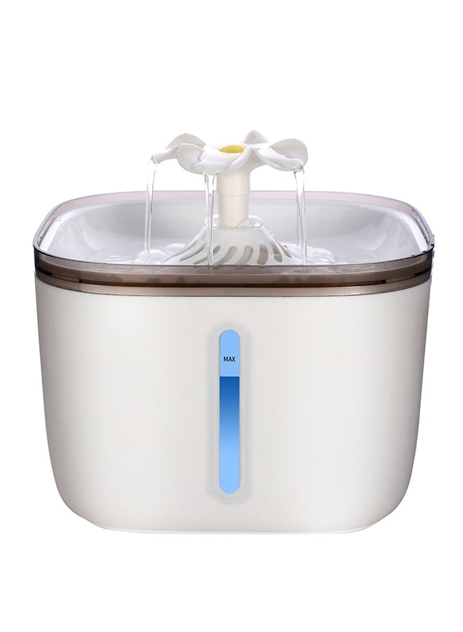 Generic Automatic Pet Water Fountain With Viewing Window White 20x14x20cm  - Image 1