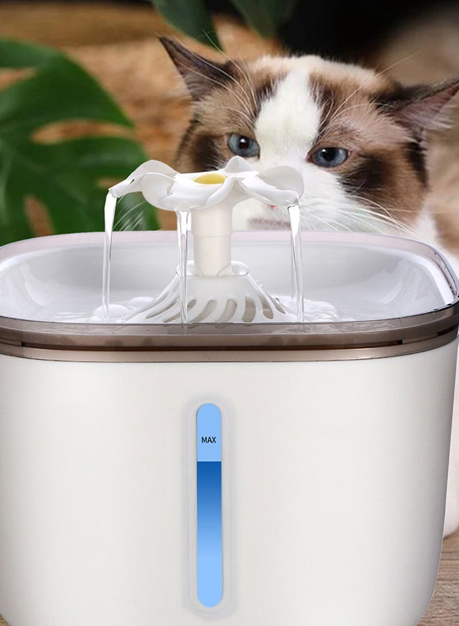 Generic Automatic Pet Water Fountain With Viewing Window White 20x14x20cm  - Image 2