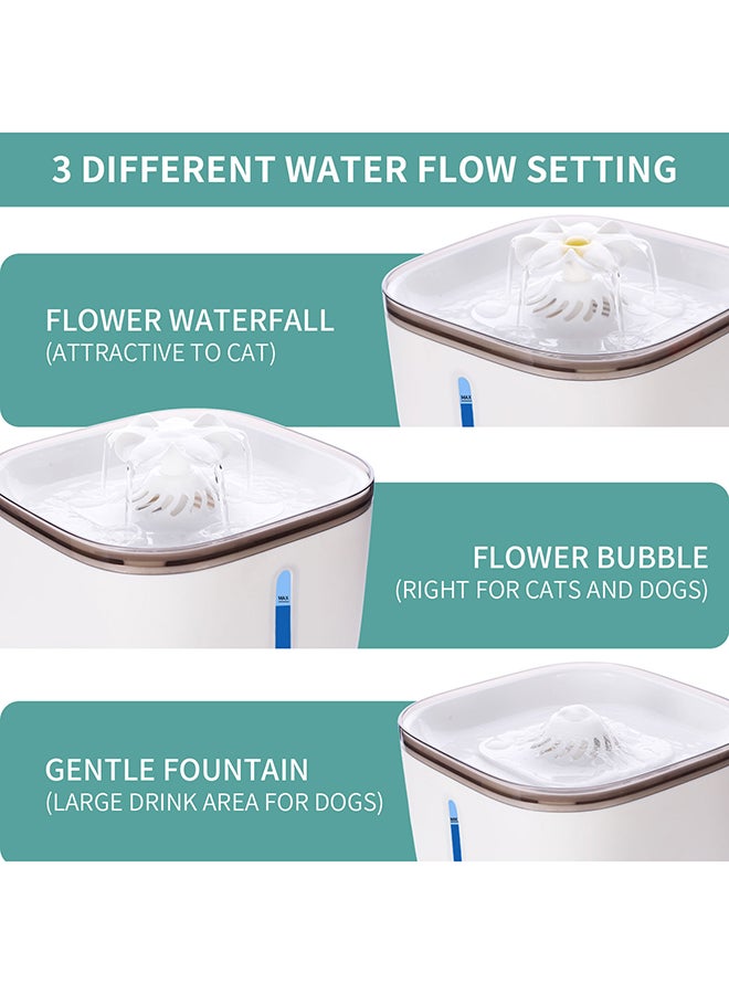 Generic Automatic Pet Water Fountain With Viewing Window White 20x14x20cm  - Image 3
