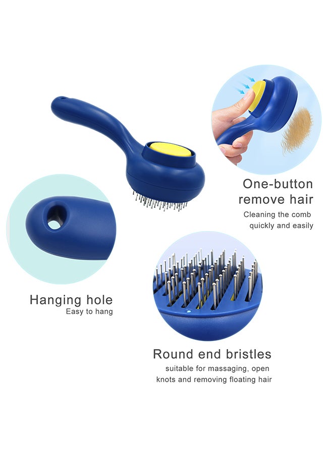 Self-Cleaning Brush Blue 18x5x7cm - Image 3