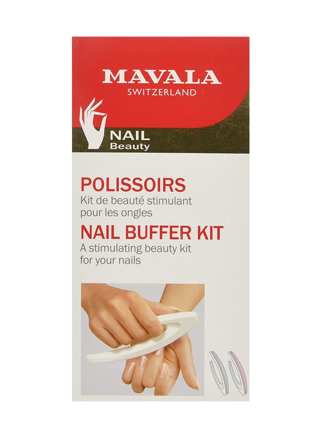 Mavala - 2-Piece Nail Buffer Kit White/Pink/Grey - Image 1