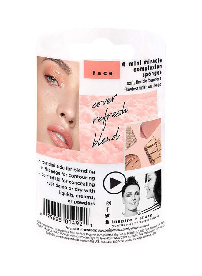 REAL TECHNIQUES 4-Piece Complexion Sponges Red/Pink/Blue - Image 3