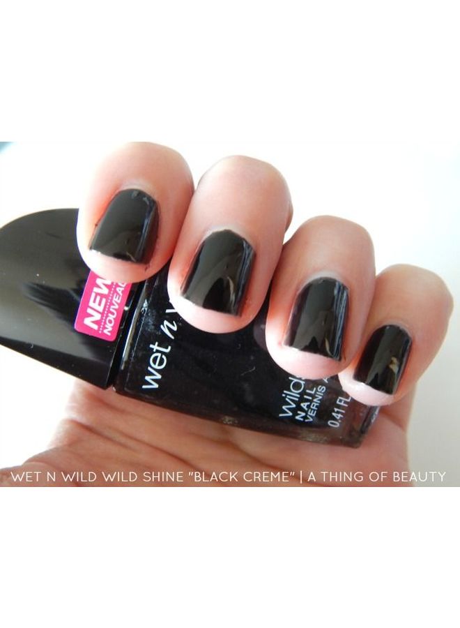 Wet N Wild Shine Nail Color Black Creme  - Image 3
