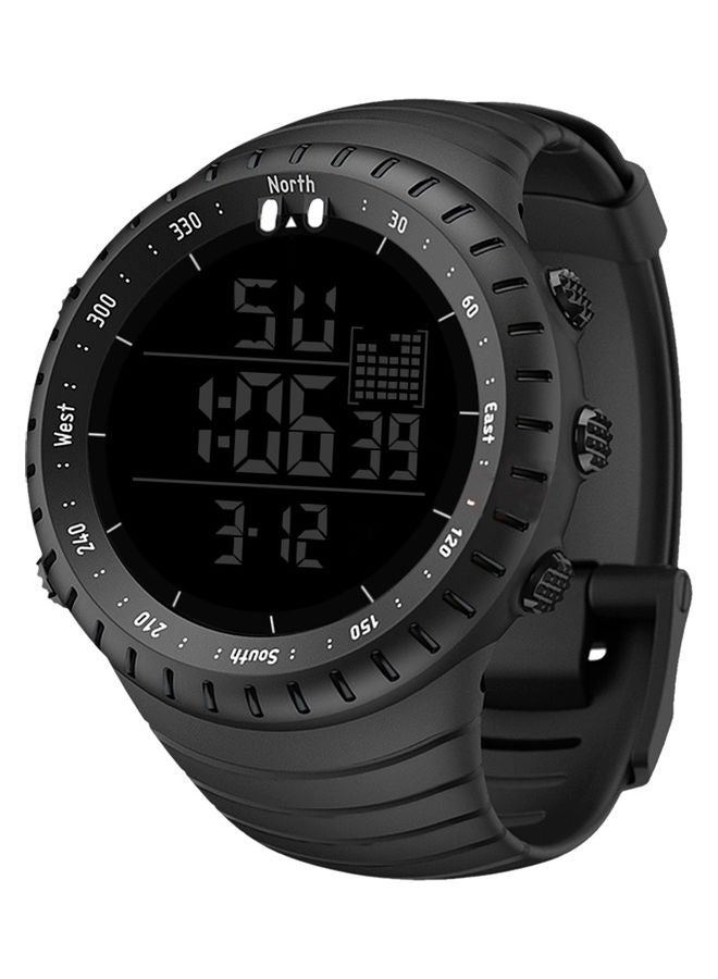سينورز ساعة يد رقمية بعقارب مقاومة للماء ورياضية للأماكن الخارجية مقاس 51 مم - لون أسود للرجال - Image 4