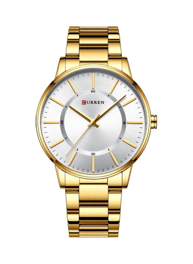 كارين ساعة يد كوارتز مع سوار من الستانلس ستيل - 45 ملم - ذهبي للرجال - Image 1