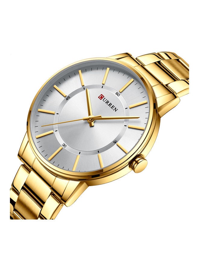 كارين ساعة يد كوارتز مع سوار من الستانلس ستيل - 45 ملم - ذهبي للرجال - Image 2