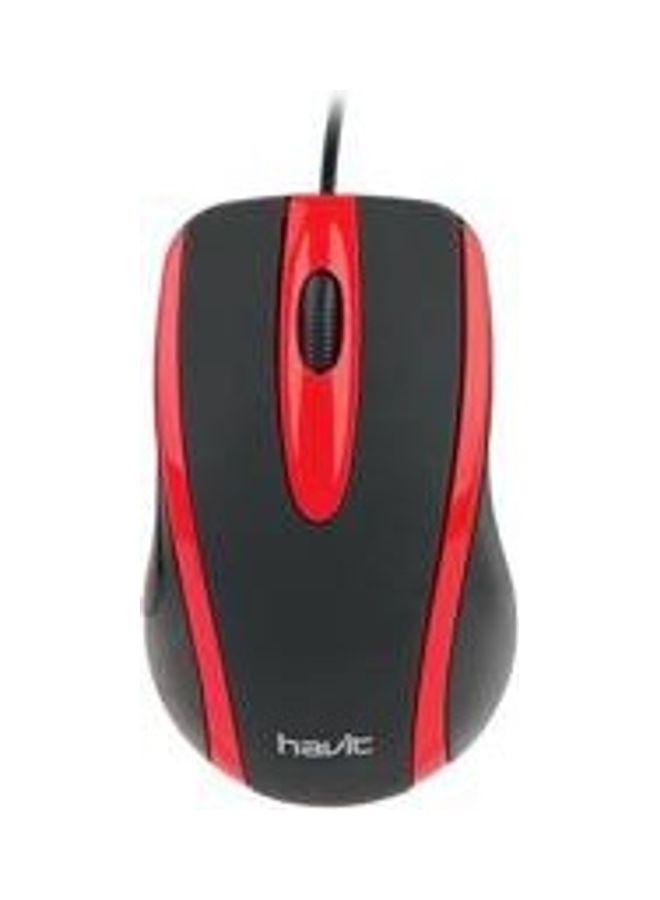 هافيت ماوس 1000 نقطة لكل بوصة يناسب جميع الأجهزة أحمر - Image 3