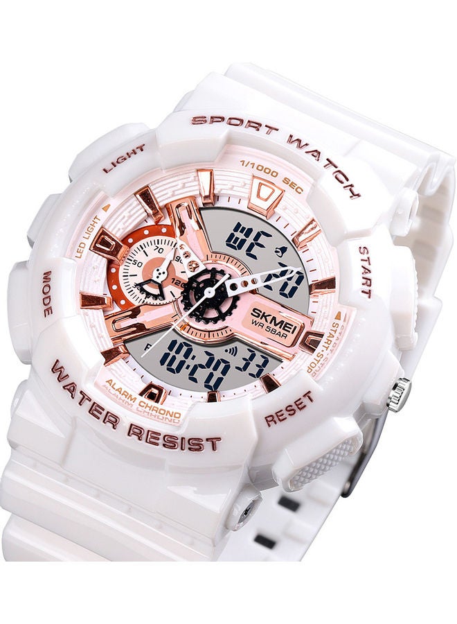 SKMEI Men's Digital Electronic Quartz Watch - 51 mm - White 