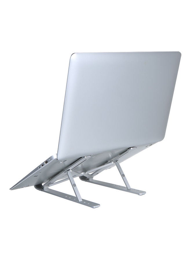 Generic - Heightening Aluminum Alloy Foldable Laptop Stand 26 x 2 x 6cm Silver - Image 1