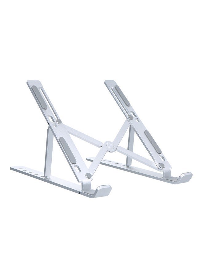 Generic - Heightening Aluminum Alloy Foldable Laptop Stand 26 x 2 x 6cm Silver - Image 1