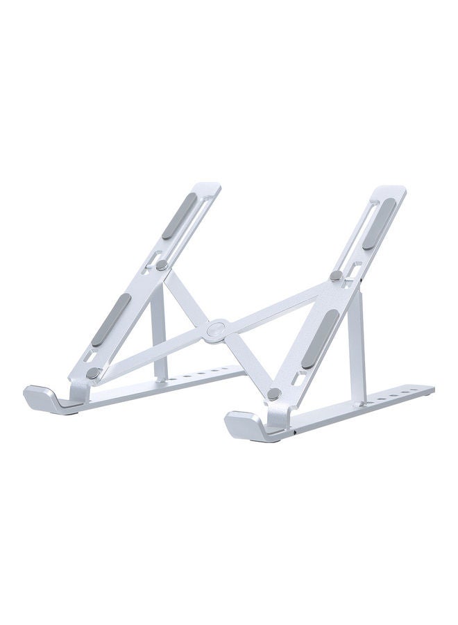 Generic - Heightening Aluminum Alloy Foldable Laptop Stand 26 x 2 x 6cm Silver - Image 1