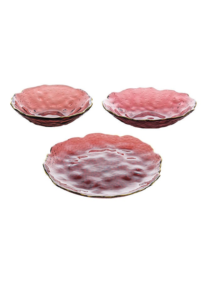 3-Piece Ice Point Special Shaped Wave Plate Red  - Image 1