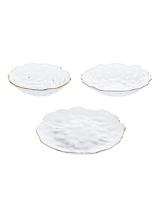 3-Piece Ice Point Special Shaped Wave Plate White 27x6.2x27cm - v1616067644/N45431150A_1