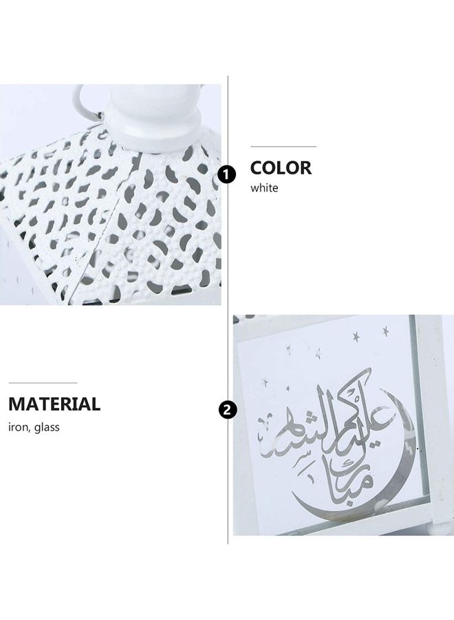 1 pack Ramadan Festival Wind Lamp Iron LED White - Image 2