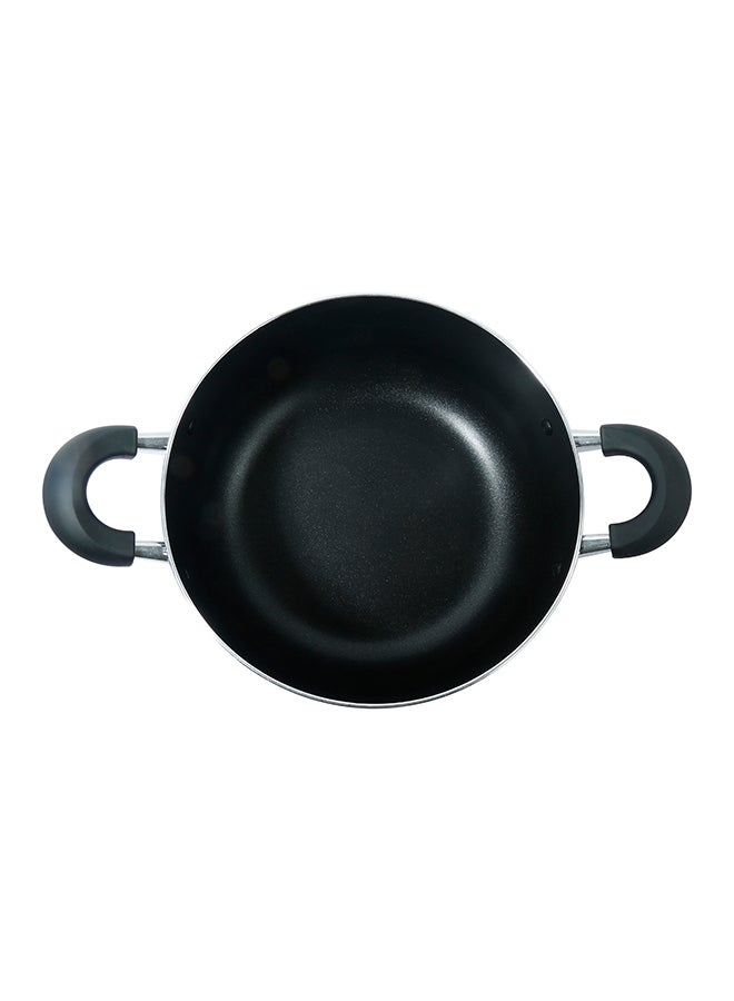 Homeway - Aluminium Casserole With Lid Black/Clear/Silver 26cmcm - Image 1