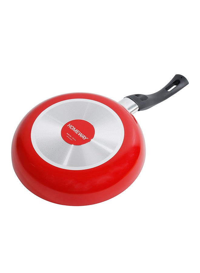 Homeway 8 Piece Non-Stick Cookware Set, 24Cm Casserole With Lid, 20Cm Casserole With Lid, 18Cm Sauce Pan With Lid, 24Cm Frying Pan, Nylon Turner - Hw3455 Red 1cm  - Image 4