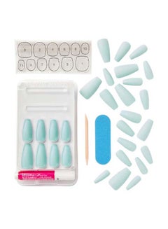 KISS 28-Piece Gel Fantasy False Nails Set Light Blue  - Image 2