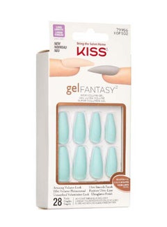 KISS 28-Piece Gel Fantasy False Nails Set Light Blue  - Image 4