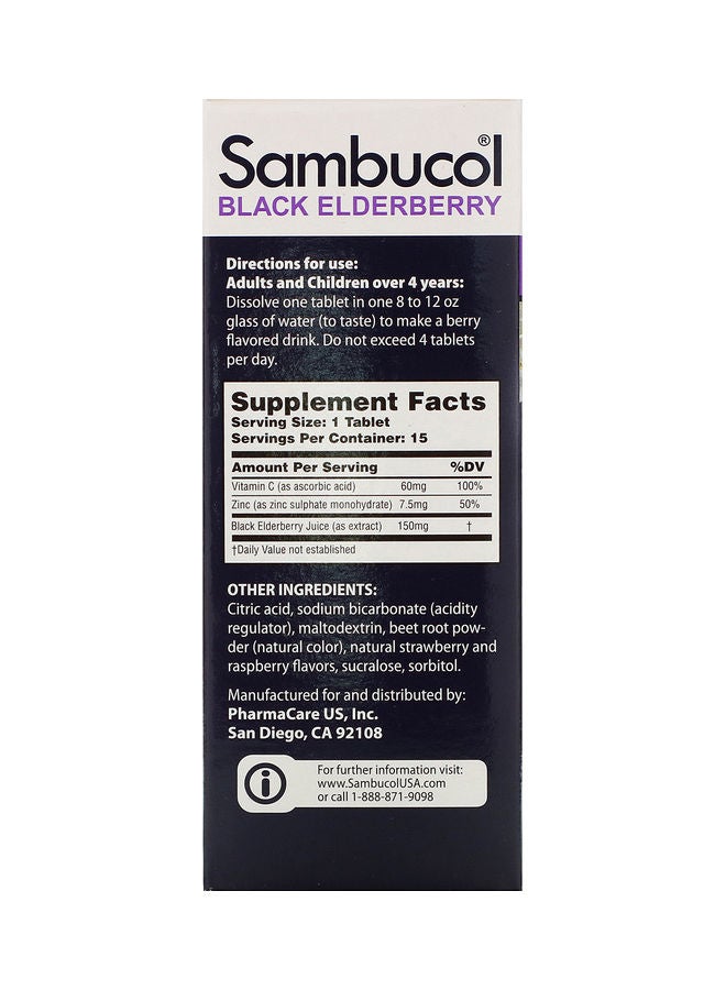 Sambucol Black Elderberry Effervescent Tablets  - Image 3