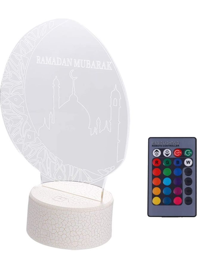 Decorative Colourful 3D Ramadan Mubarak Night Light White - Image 3