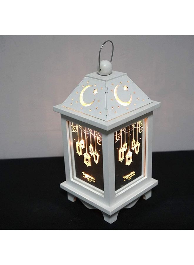 فانوس رمضان كريم معلق قابل للحركة للزينة أبيض - Image 2