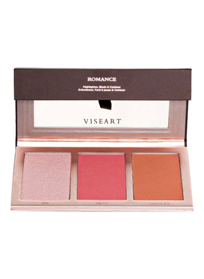 VISEART - Romance Highlighter, Blush And Contour Palette Multicolour - Image 1