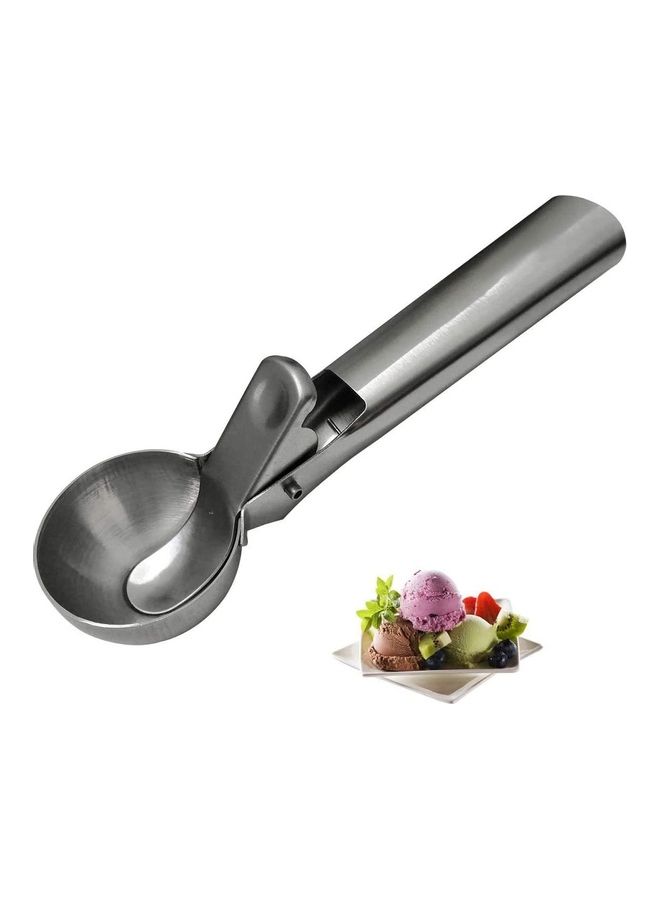 أولي ون مغرفة آيس كريم من الستانلس ستيل فضي 5x20x3سم - Image 1