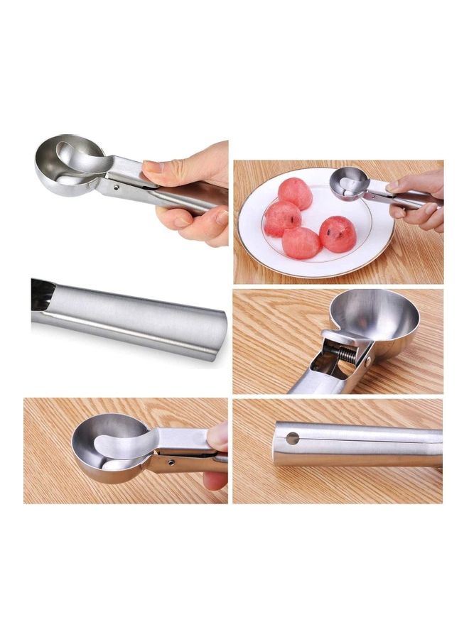 أولي ون مغرفة آيس كريم من الستانلس ستيل فضي 5x20x3سم - Image 3