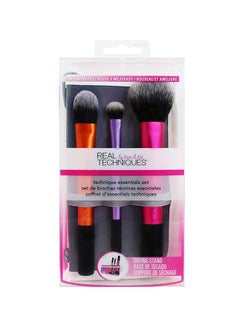 REAL TECHNIQUES 3-Piece Travel Essentials Brush Set Pink/Black/Violet  - Image 4