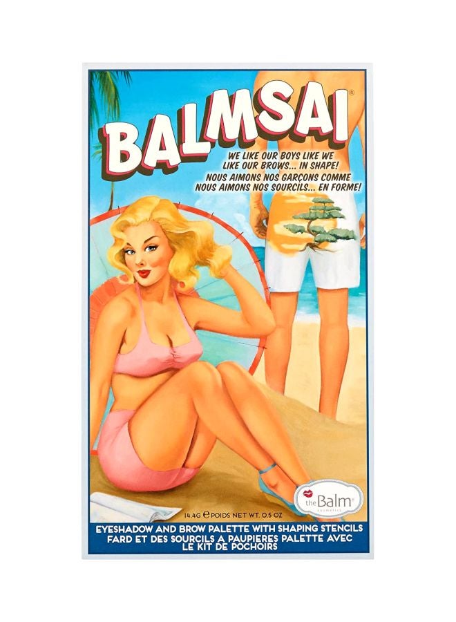 theBalm - Balmsai Eyeshadow And Brow Palette With Shaping Stencils Blue/Purple/Green - Image 1