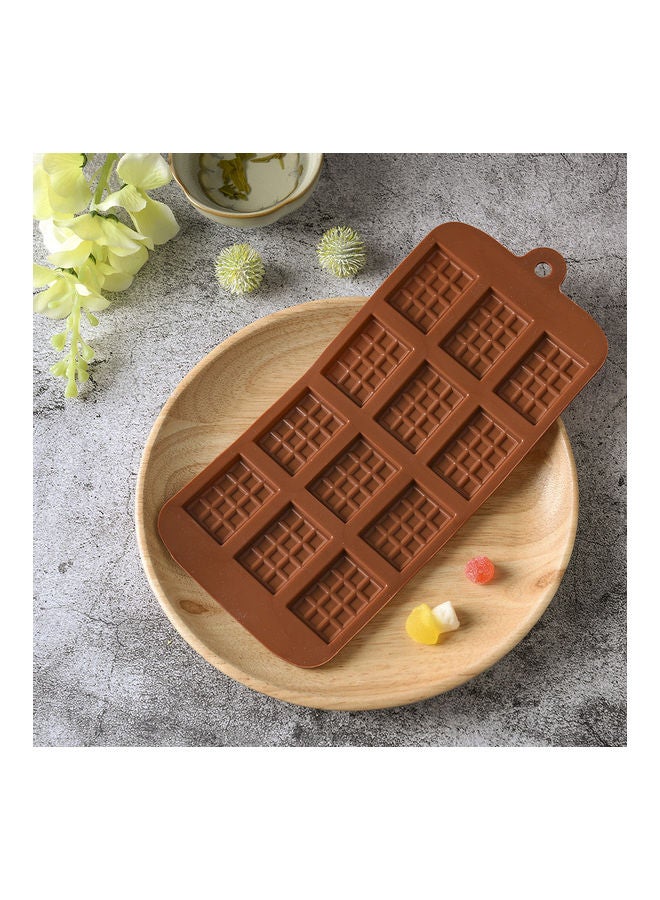 أولي ون قالب شوكولاتة وافل مكون من 12 تجويفاً بني 22.4x0.4x10.5سم - Image 3