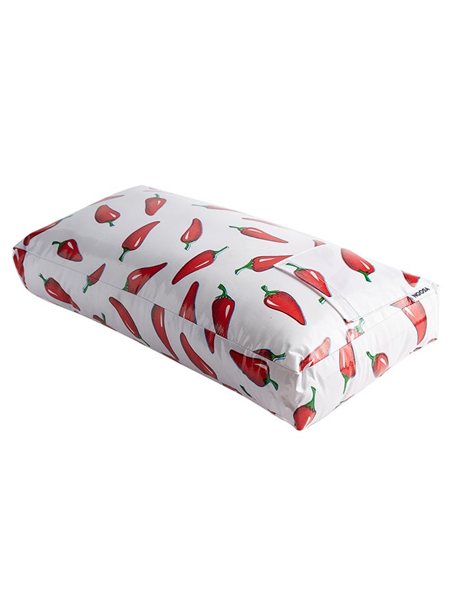 NOOSA Chili Printed Cushion With Pocket White/Red 20 X 50cm - Image 3