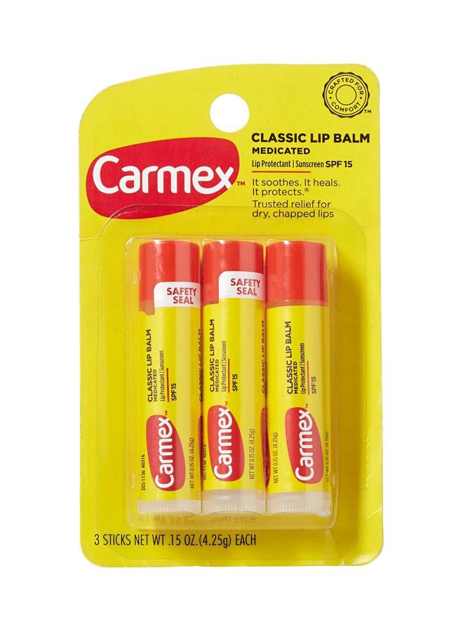 CARMEX Pack Of 3 Original Flavour Lip Balm White - Image 1