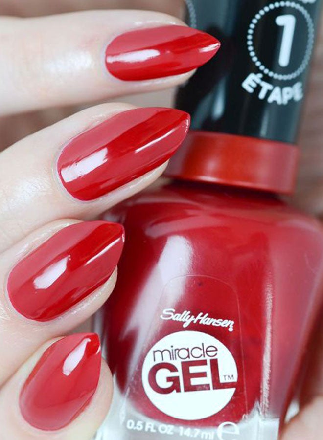 Sally Hansen Miracle Gel Nail Polish Lacquer Rhapsody Red  - Image 3