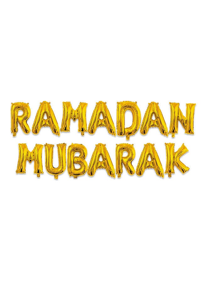 Decorative Ramadan Mubarak Letter Aluminum Balloon 