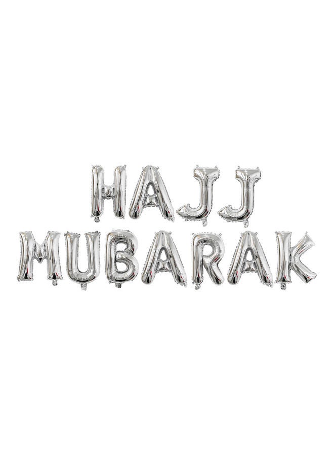 Decorative Hajj Mubarak Letter Aluminum Balloon 