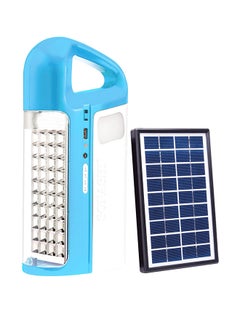 SONASHI Rechargeable Emergency Lantern  Bright LED with Solar Charge and Power Bank Function  Designed with SidelightsContinuous Working Time 30 Hours  Battery Capacity Indicator SEL-697SP Blue 15x6.5x20cm  - Image 1