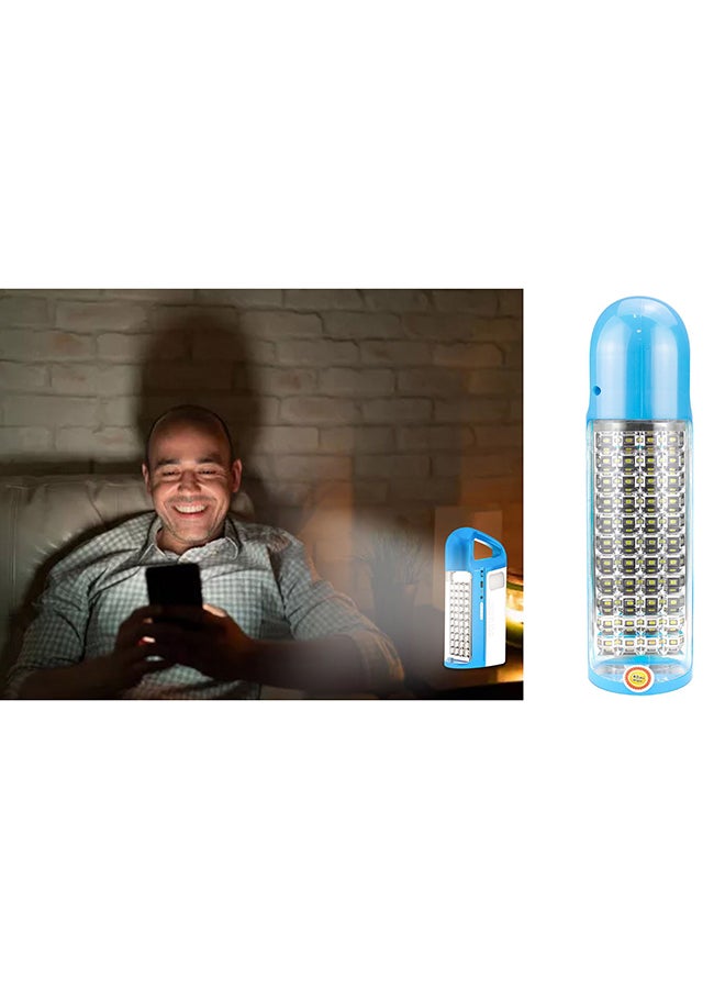SONASHI Rechargeable Emergency Lantern  Bright LED with Solar Charge and Power Bank Function  Designed with SidelightsContinuous Working Time 30 Hours  Battery Capacity Indicator SEL-697SP Blue 15x6.5x20cm  - Image 2