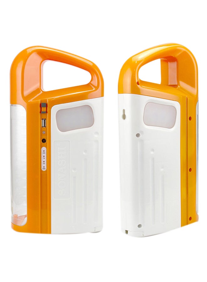 SONASHI - Rechargeable Emergency Lantern  Bright LED with Solar Charge and Power Bank Function  Designed with SidelightsContinuous Working Time 30 Hours  Battery Capacity Indicator SEL-697SP Orange 15x6.5x20cm - Image 1