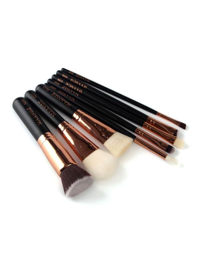 Sharpdo 8-Piece Makeup Brush Set Black/Gold/White - Image 3