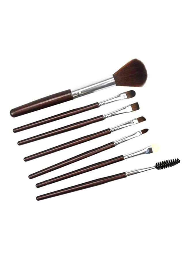 شاربدو طقم فرش مكياج مكون من 7 قطع بني/فضي - Image 1