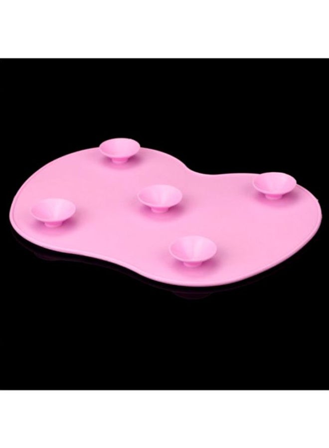 فوبيري بساط من السيلكون لتنظيف فرش الماكياج وردي  - Image 4