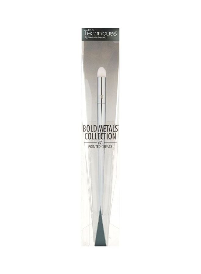 REAL TECHNIQUES Bold Metals 201 Pointed Crease Brush Silver  - Image 2