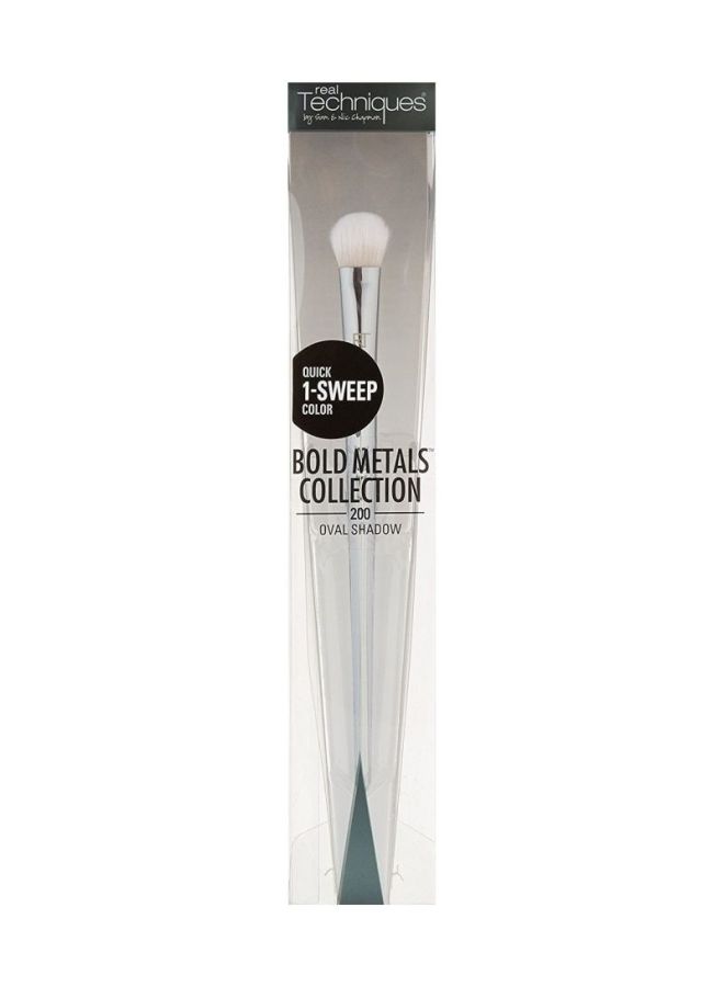 REAL TECHNIQUES Bold Metals 200 Oval Shadow Brush Silver  - Image 2